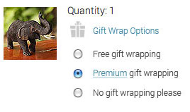 Select your gift wrap option during checkout