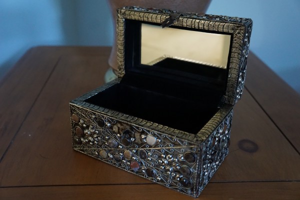 Handcrafted brass jewelry box for her prized possessions