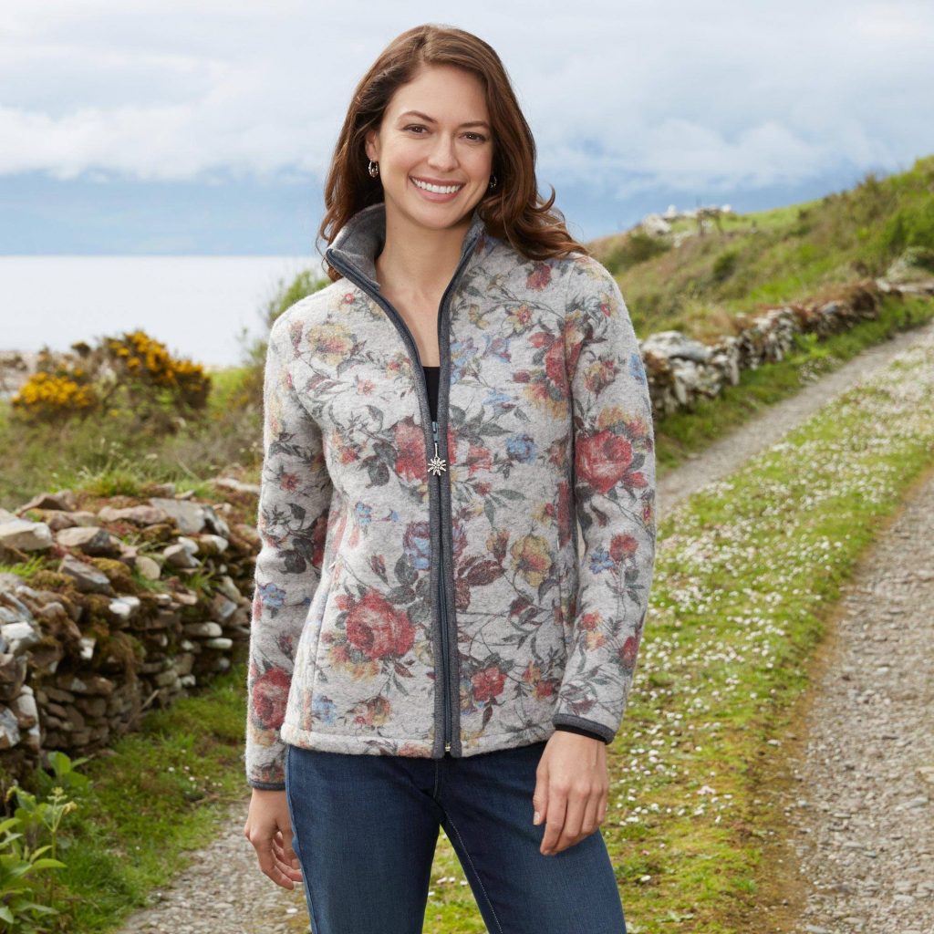 Italian Alps Floral Wool Blended Jacket, "Alpen Rose" New Year's Resolutions